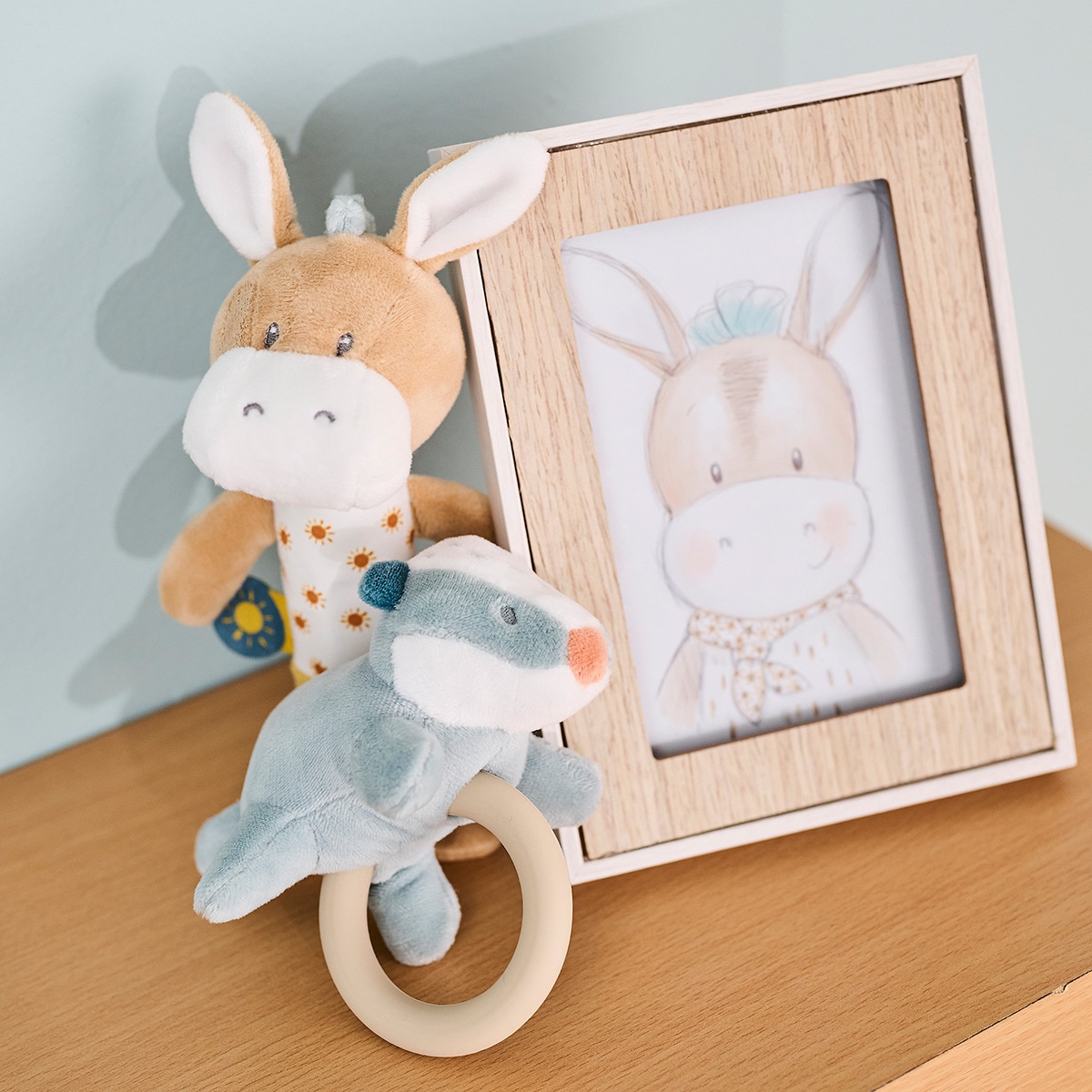 Mordedor Nattou con anillo silicona colección Felix&Leo Azul-5