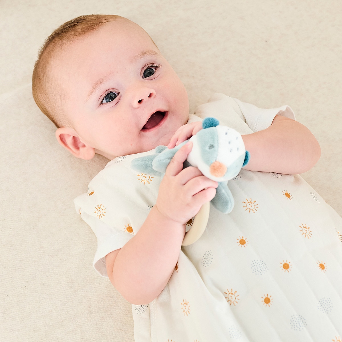 Mordedor Nattou con anillo silicona colección Felix&Leo Azul-2