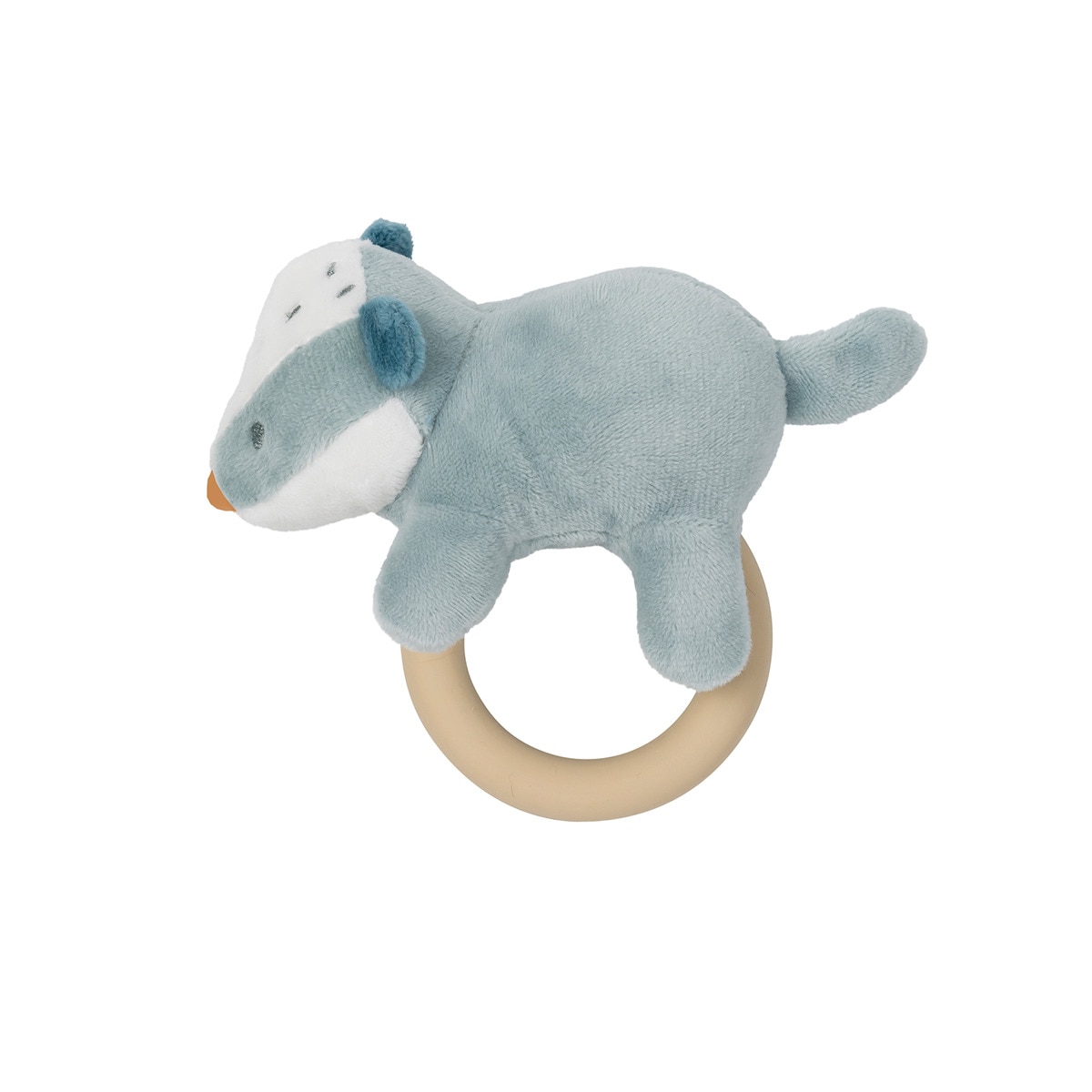 Mordedor Nattou con anillo silicona colección Felix&Leo Azul-1