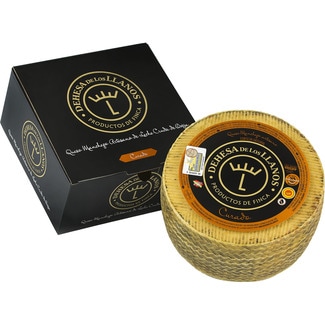 queso curado de oveja elaborado con leche cruda DOP Queso Manchego peso aproximado pieza 3 kg en caja de regalo - Dehesa De Los Llanos