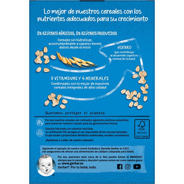 multi-grain baby food with iron box 270 g a partir de 6 meses