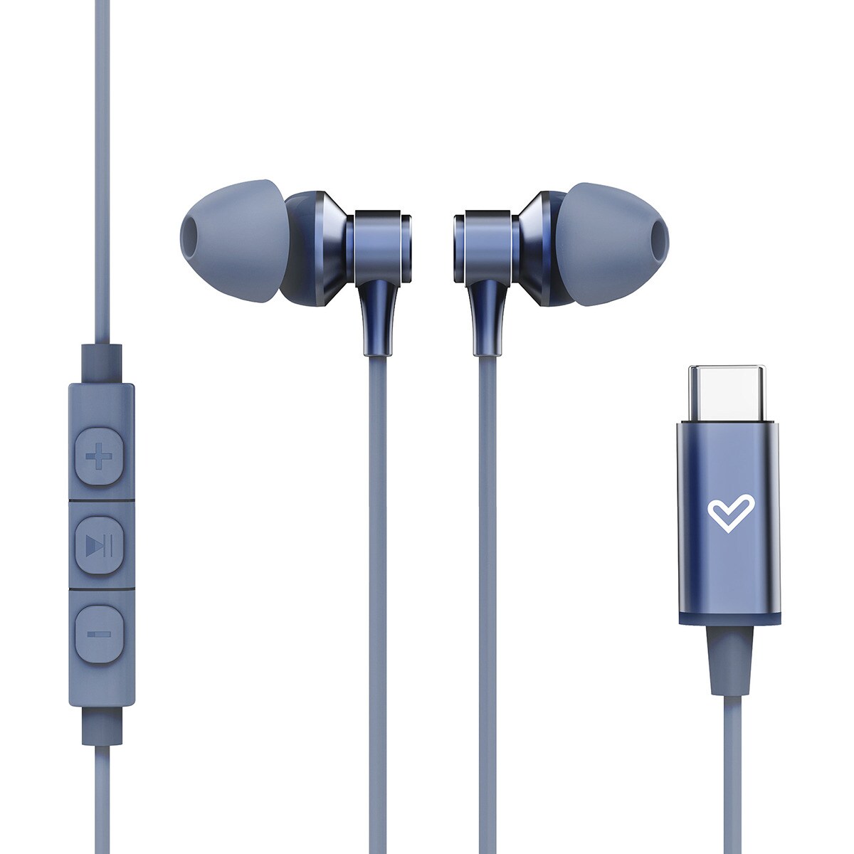 Auriculares de botón Energy Sistem Metallized Type-C Indigo con conversor digital y controlador de música y volumen Indigo-4