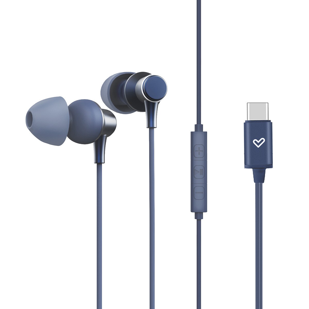 Auriculares de botón Energy Sistem Metallized Type-C Indigo con conversor digital y controlador de música y volumen Indigo-3
