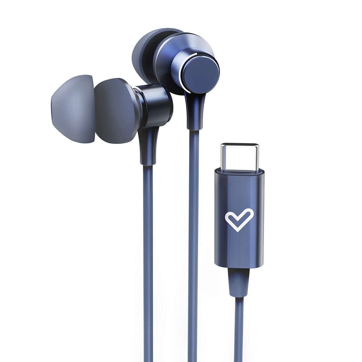 Auriculares de botón Energy Sistem Metallized Type-C Indigo con conversor digital y controlador de música y volumen Indigo-2