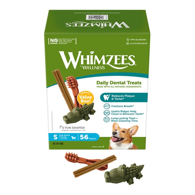 Imagen 0 de Snack para perros adultos minis y pequeños Whimzees Variety Value S 56 uds