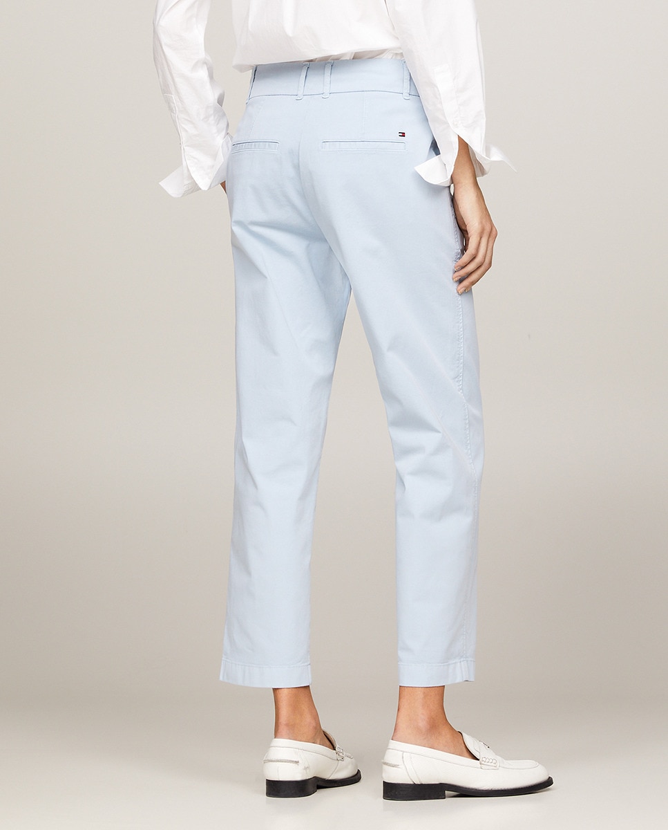 Calças Chino Slim Straight Azul-claro-2