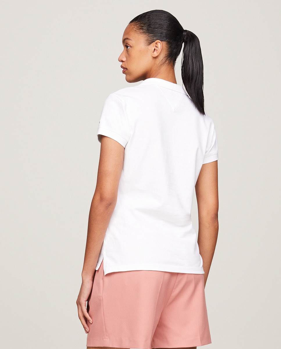 Polo Regular com Manga Curta Branco-2