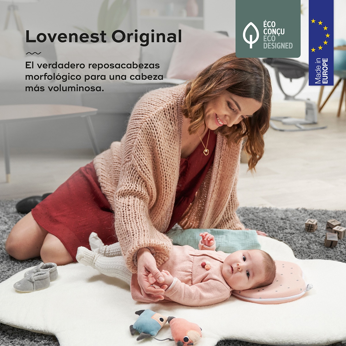 Cojín Anatómico Babymoov Lovenest Original Rosa claro-3