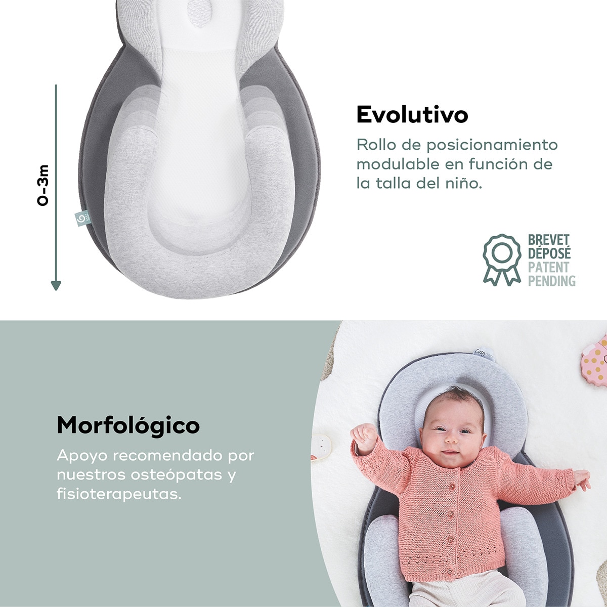 Suporte Ergonómico Cosydream Cinzento-5