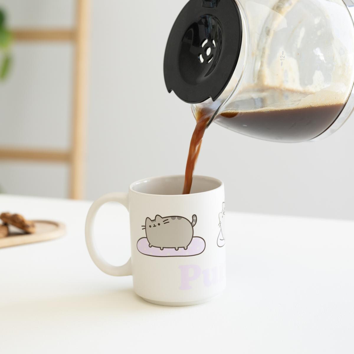 Taza Pusheen Erik blanco Blanco / Lila-6