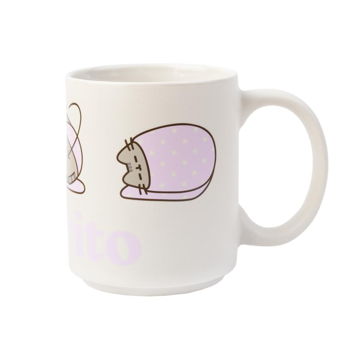 Taza Pusheen Erik blanco Blanco / Lila-2