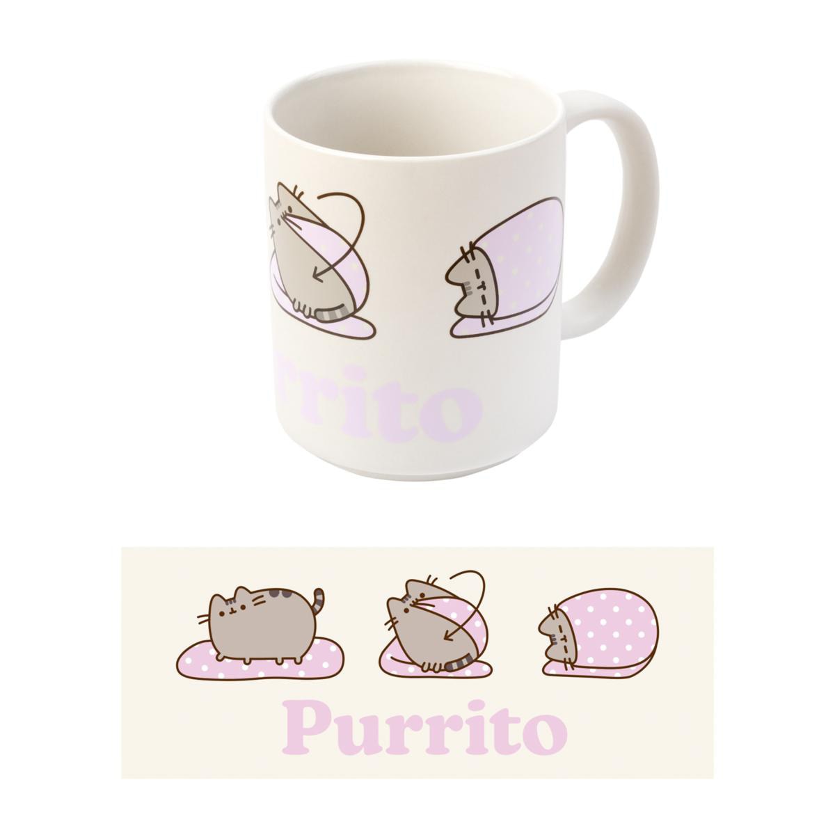 Taza Pusheen Erik blanco Blanco / Lila-1