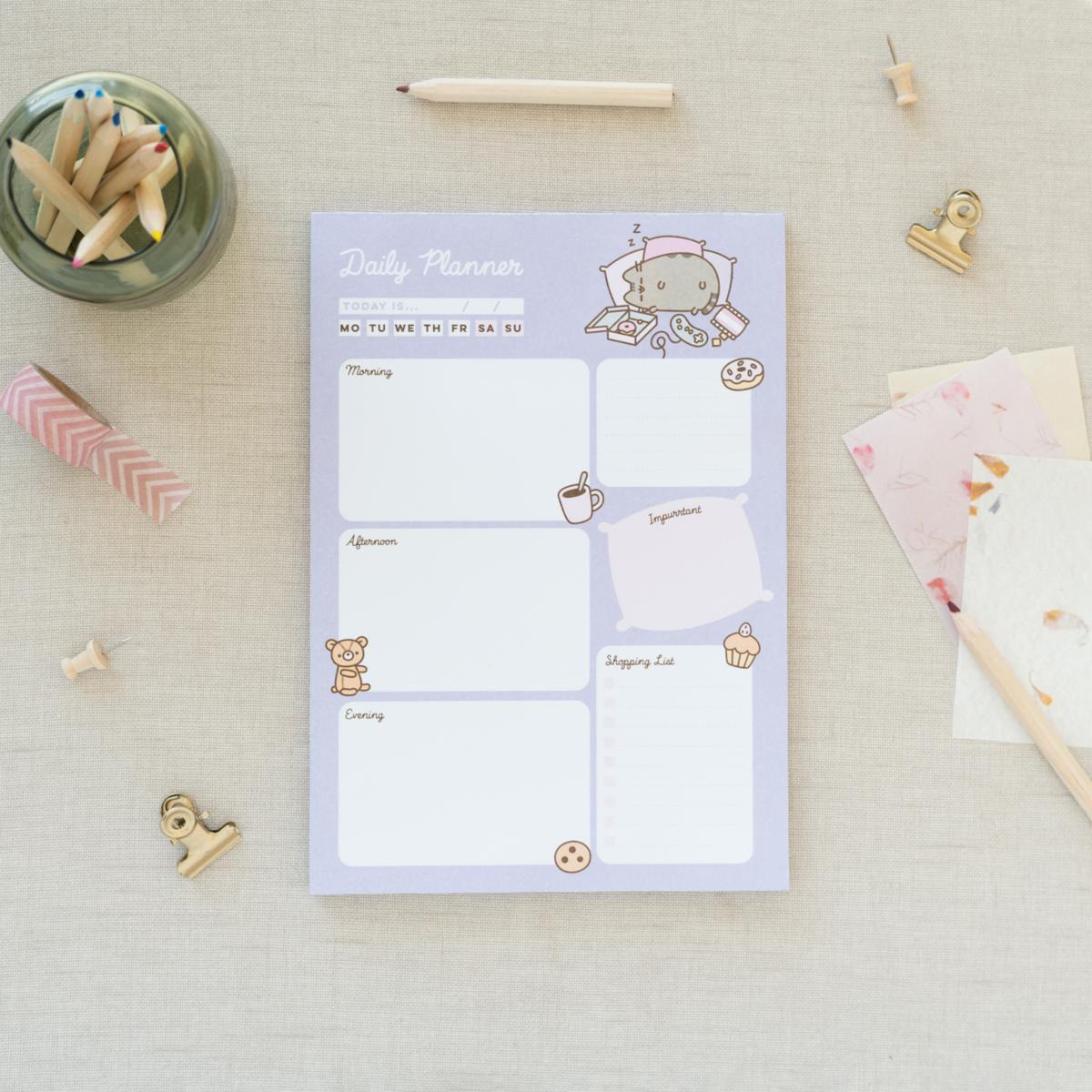 Bloc notas escritorio Pusheen Moments Erik lila Lila / Rosa-2