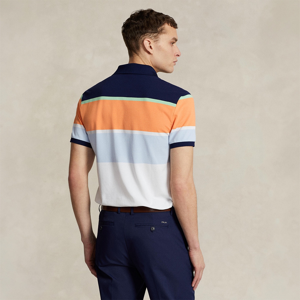 Polo Cintado de Homem em Tecido Técnico Polo Golf Multicolor-2