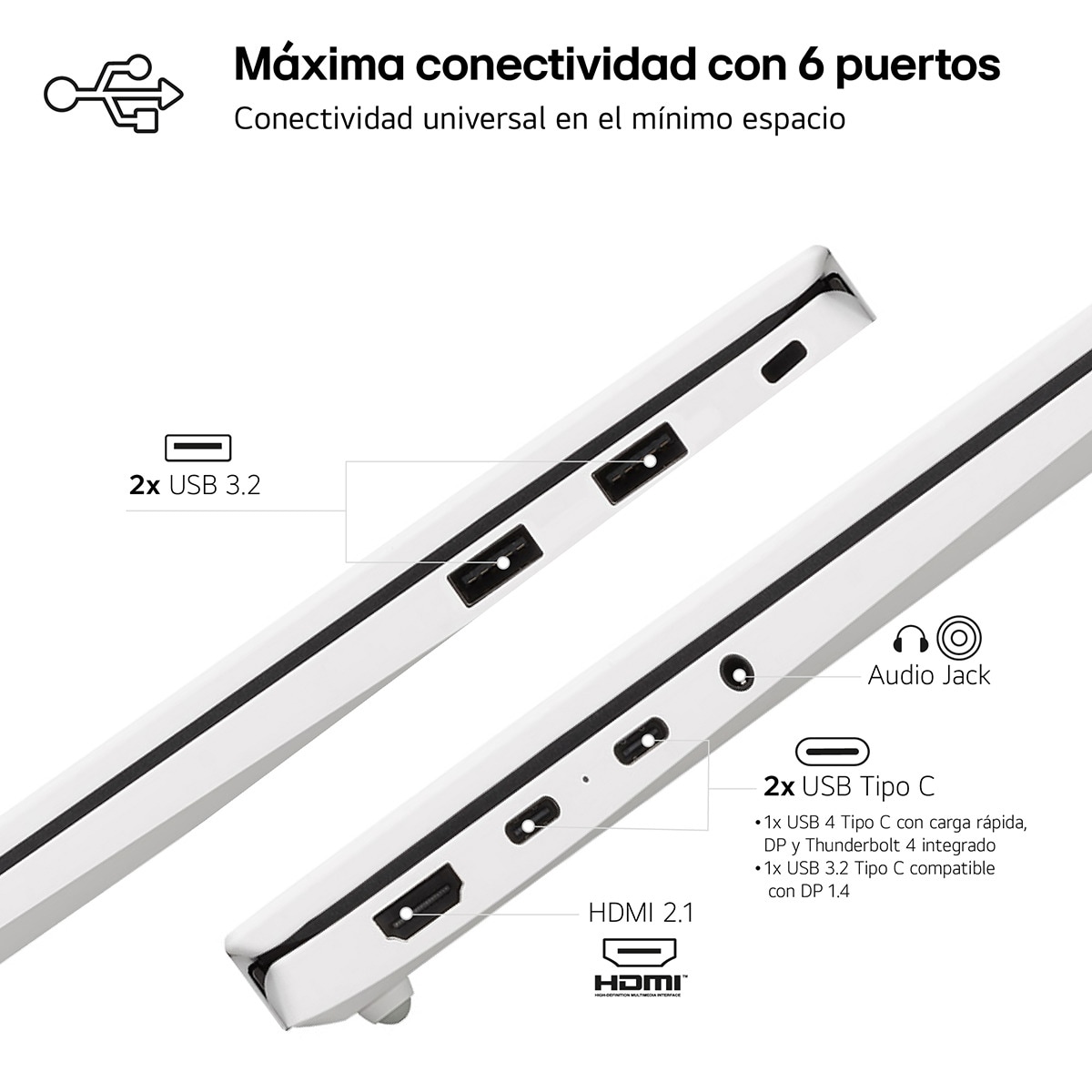 Portátil LG gram 15Z90S, Intel Core Ultra 7-155H, 16GB, 512GB SSD, 15,6", W11 Blanco-6