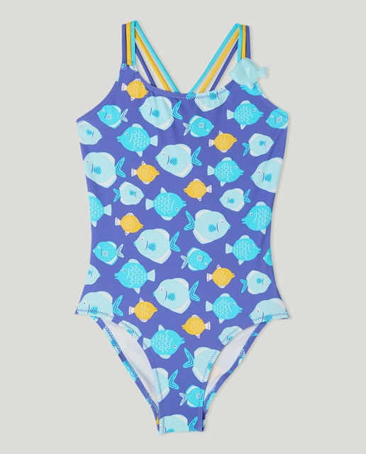 Imagen 0 de Bañador de niña con peces