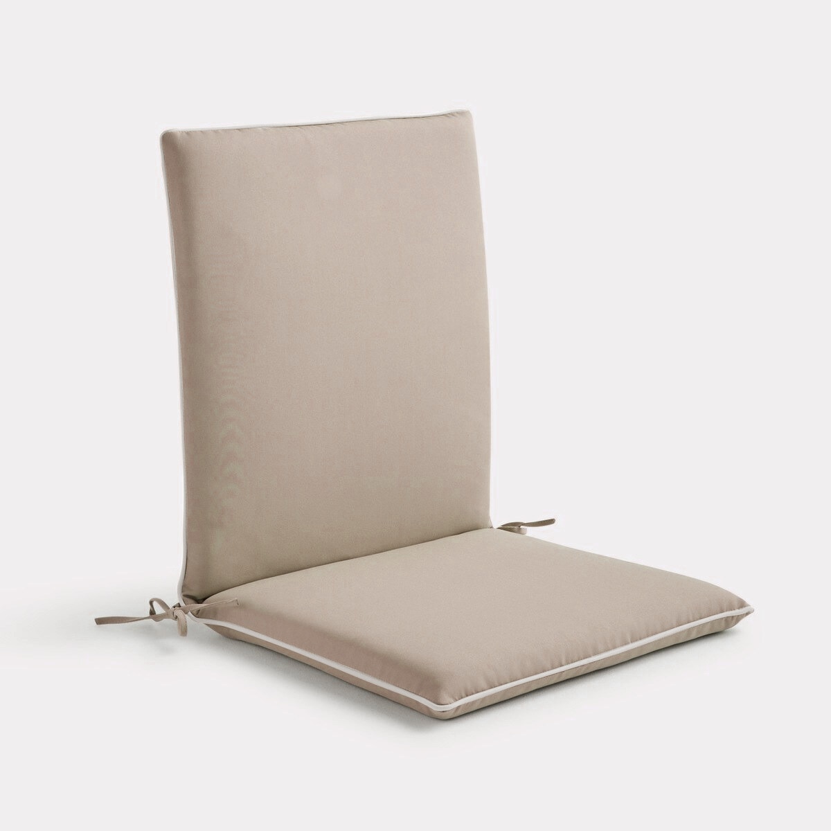 Cojín liso para asiento con respaldo bajo 230 gr Basics El Corte Inglés Tostado-1