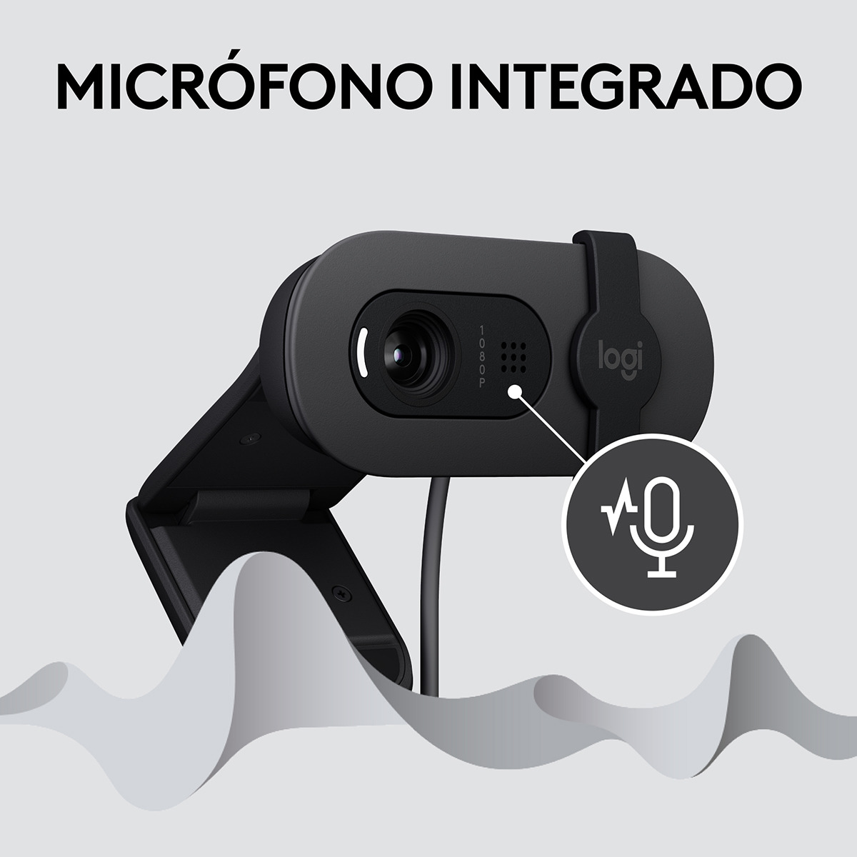 Webcam Logitech Brio 100 Full HD Blanco / Gris-3