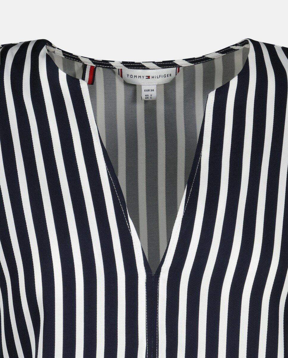 Blusa Fluida com Manga Curta Azul-marinho-5