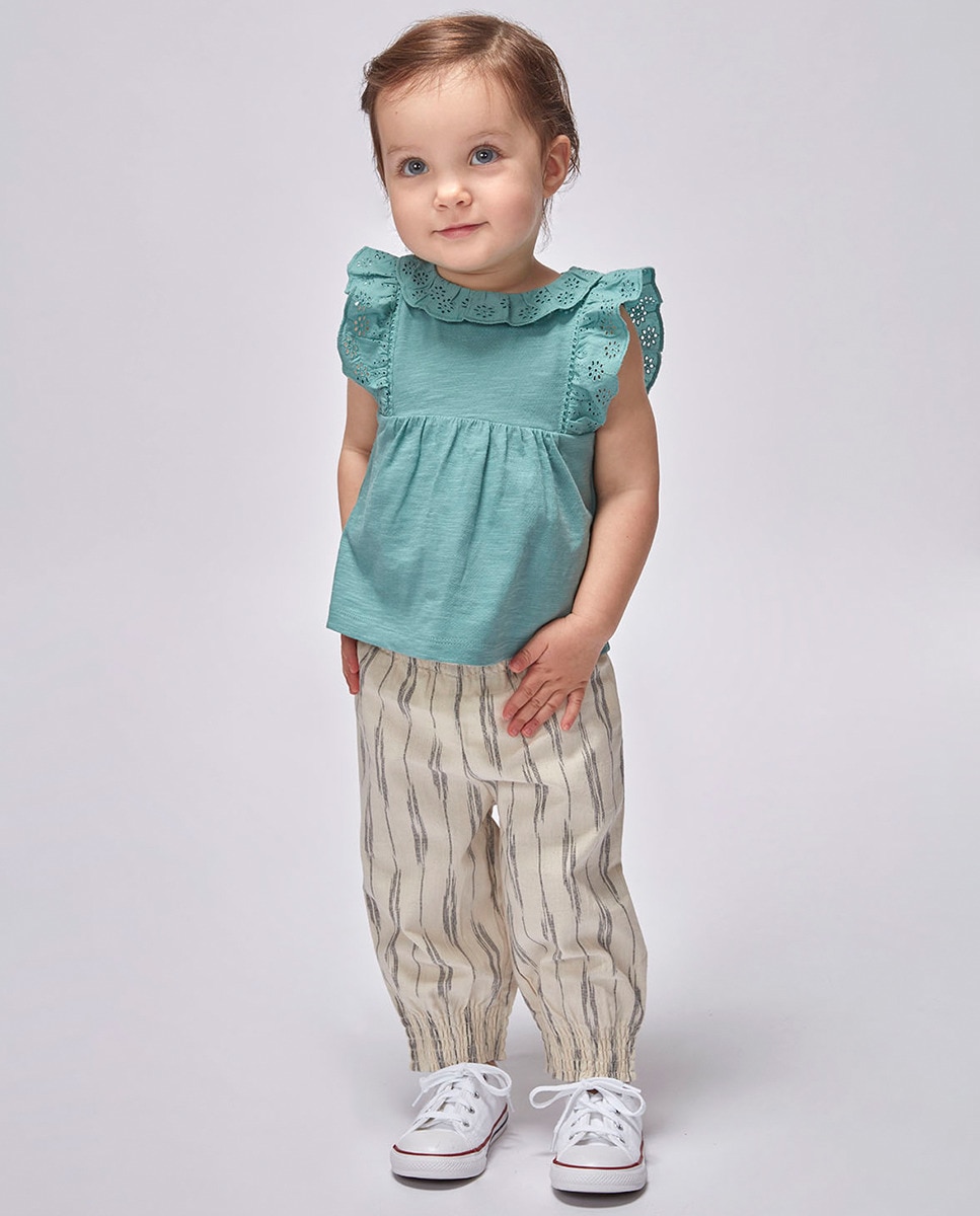 Calças Compridas Ikat Nude-2