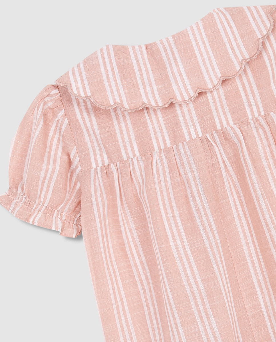 Pijama Curto às Riscas - Bicolor Nude-6