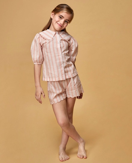 GOCCO Baby-Jungen Pyjama Set - Kariert In Coral Oscuro