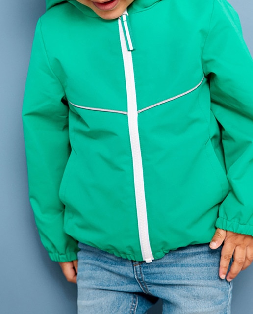 Imagen 0 de Parka cortavientos infantil ligera con capucha