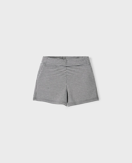 Imagen 0 de Pantalón corto de niña de pata de gallo con cintura ajustable