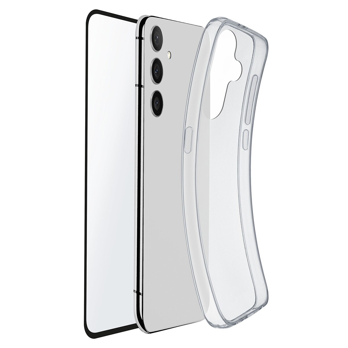 Funda transparente + protector de pantalla Cellularline Protection para Samsung Galaxy A35 5G Transparente-1