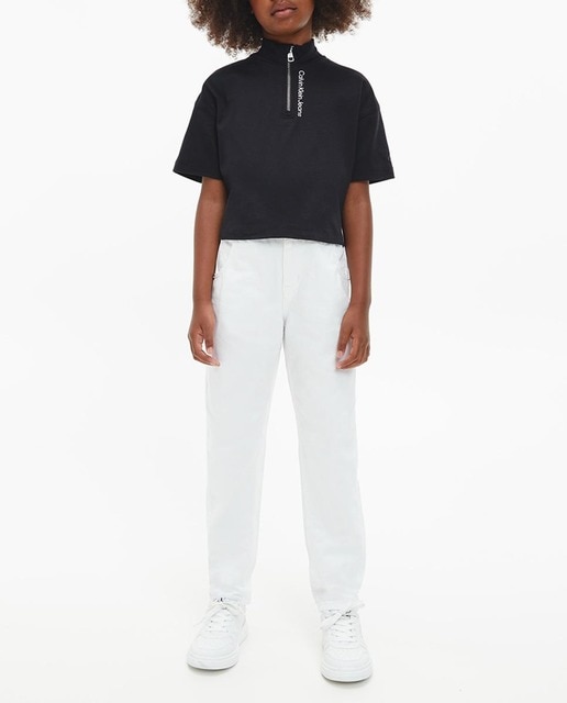 Imagen 0 de Vaquero de Niña Blanco Barrel Fit