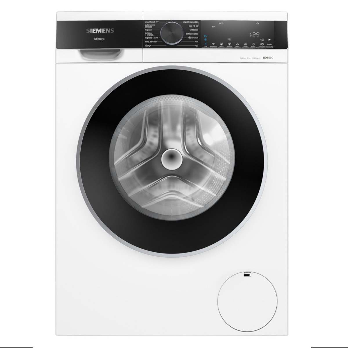 Imagem 0 de Máquina de Lavar Roupa Siemens iQ500 WG44G2F1ES Carga Frontal de 9 Kg e 1400 rpm - Branco