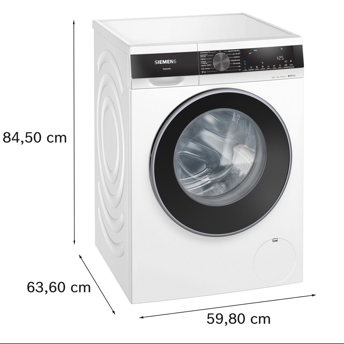 Lavadora Siemens 9 kg/ 1.400 rpm - WG44G2F1ES Blanco-3