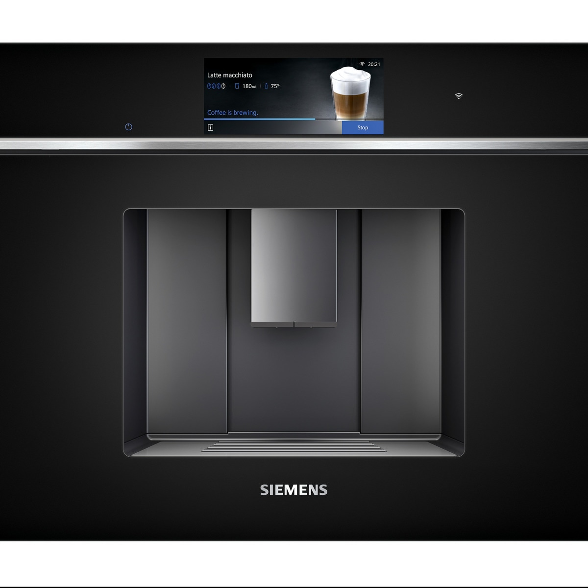 Máquina de Café Automática Encastrável Siemens iQ700CT718L1B0 - Preto Vidro preto-1