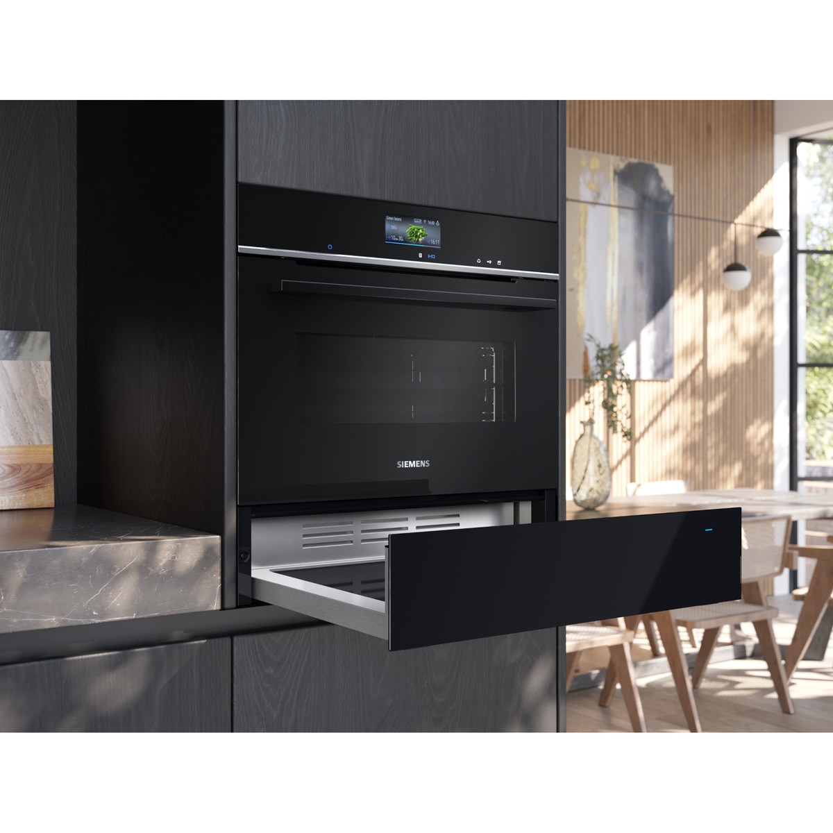Calientaplatos Siemens - BI710C1B1 Cristal negro-7