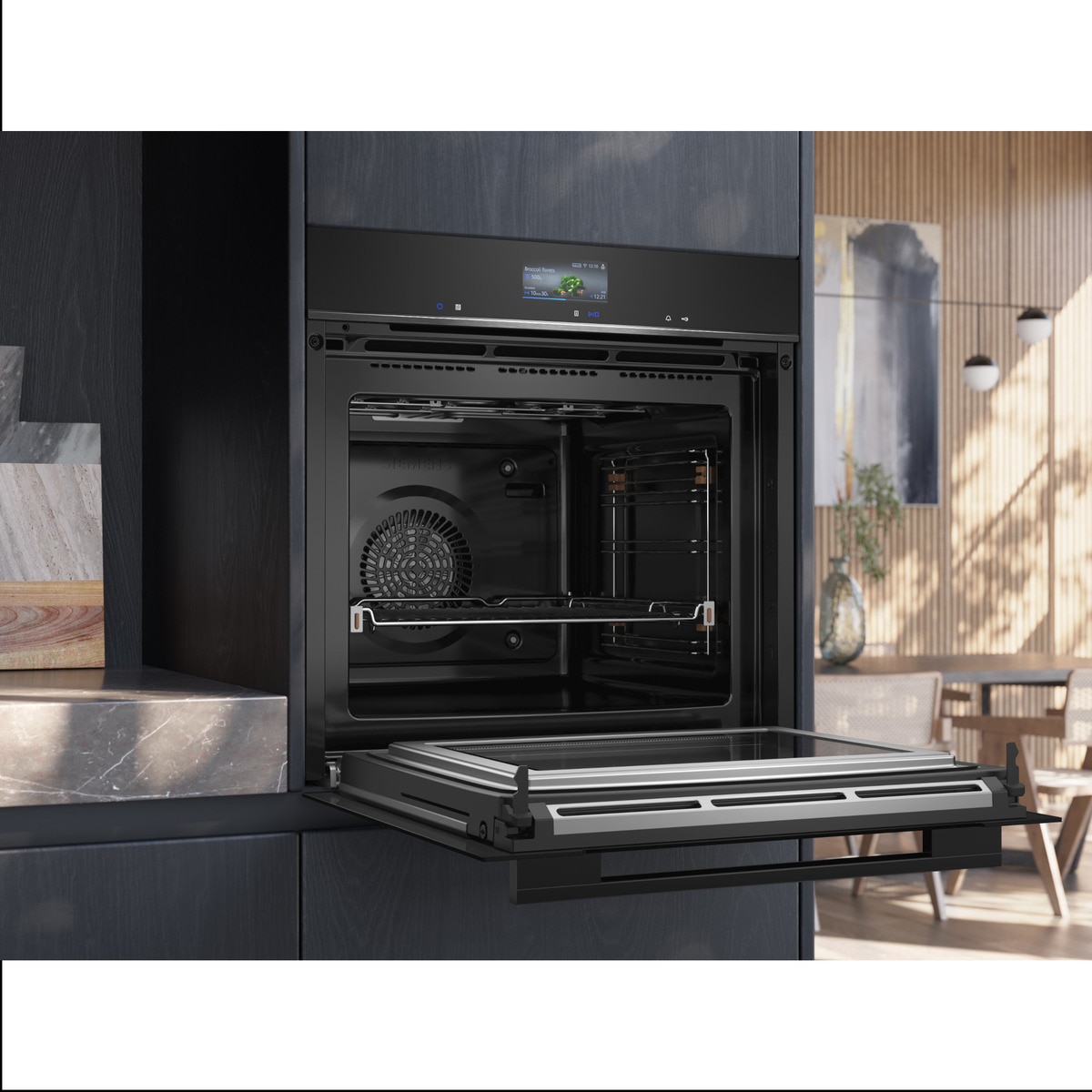 Horno multifunción Siemens perfectCooking 4D Plus, pirolítico - HM776GKB1. . Negro-8