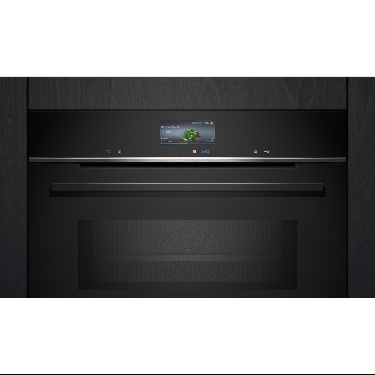 Horno multifunción Siemens pirolítico, con microondas - HM736GAB1 Negro-3