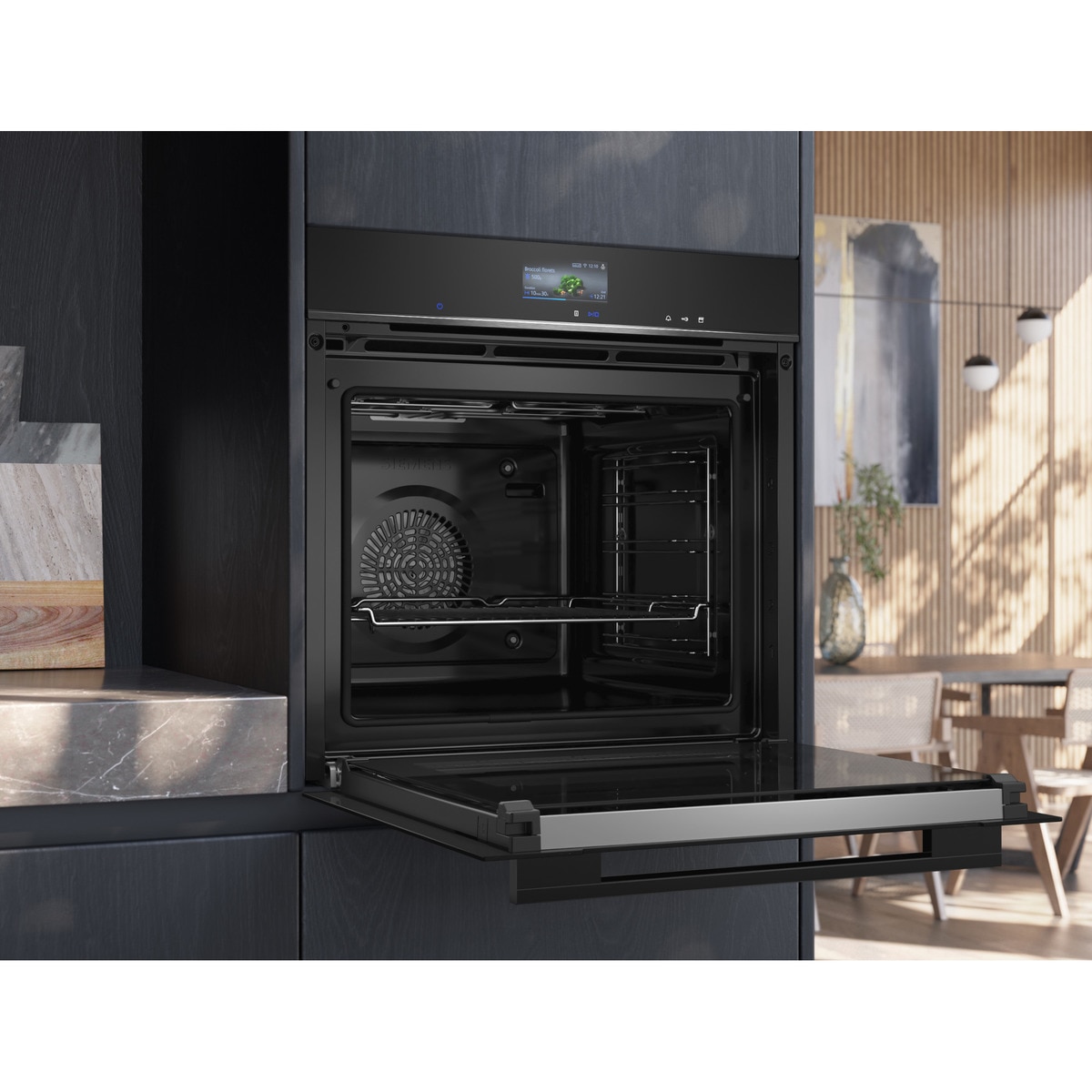 Horno multifunción Siemens función vapor - HS736G3B1 Negro-9