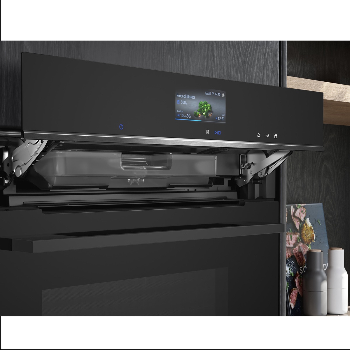 Horno multifunción Siemens coolStart, limpieza humidClean - HR736G1B1 Negro-4