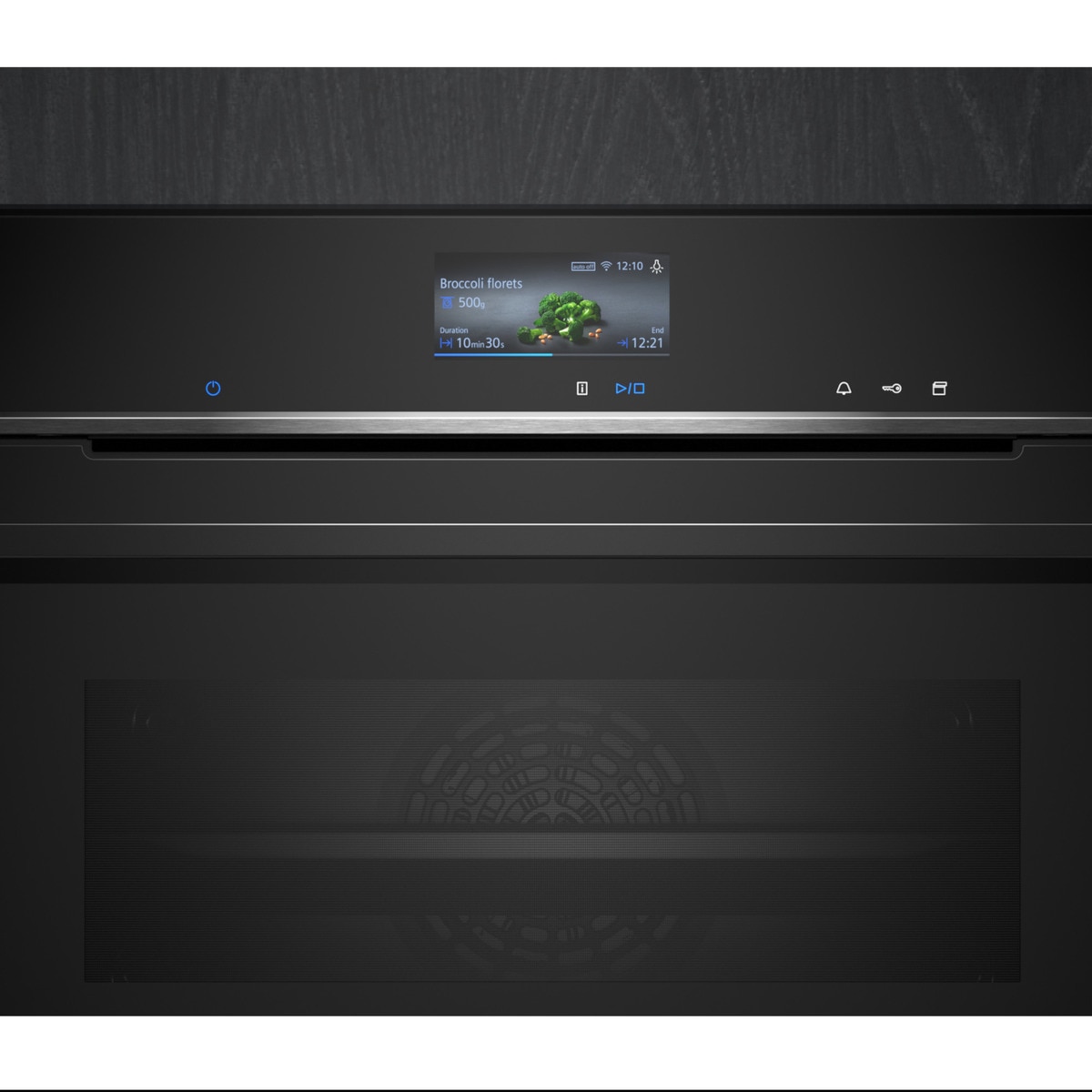Horno compacto Siemens con función vapor 100% - CS736G1B1 Negro-3