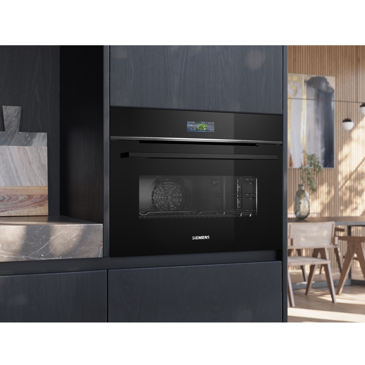 Horno compacto Siemens pirolísis - CB774G1B1 Negro-7