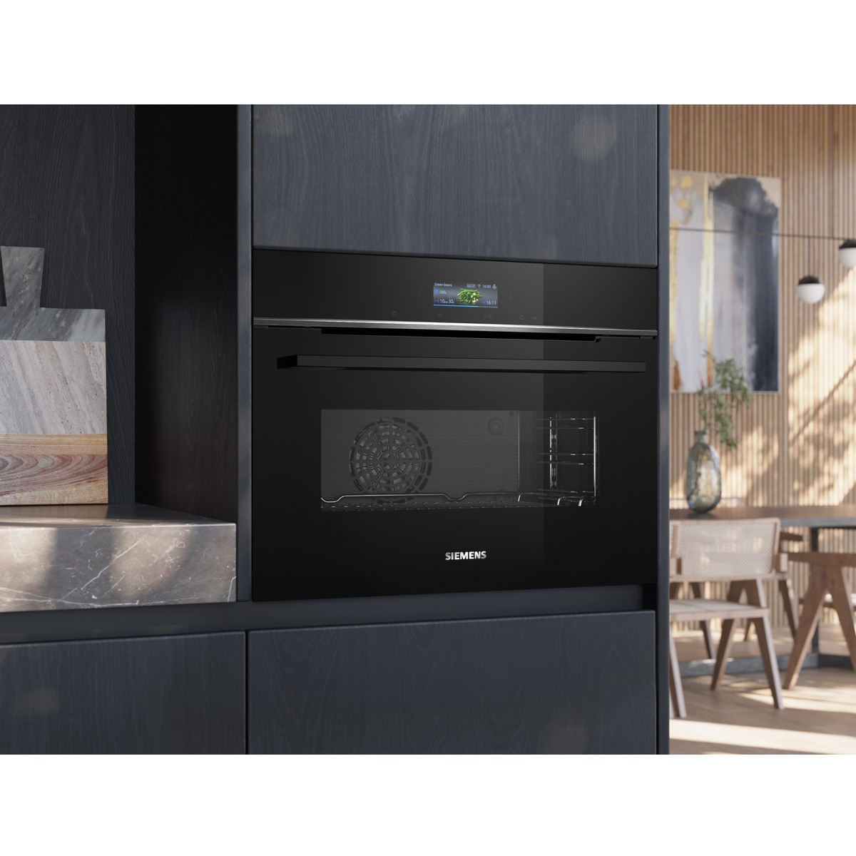Horno compacto Siemens recetas cookControl Plus - CB734G1B1 Negro-7