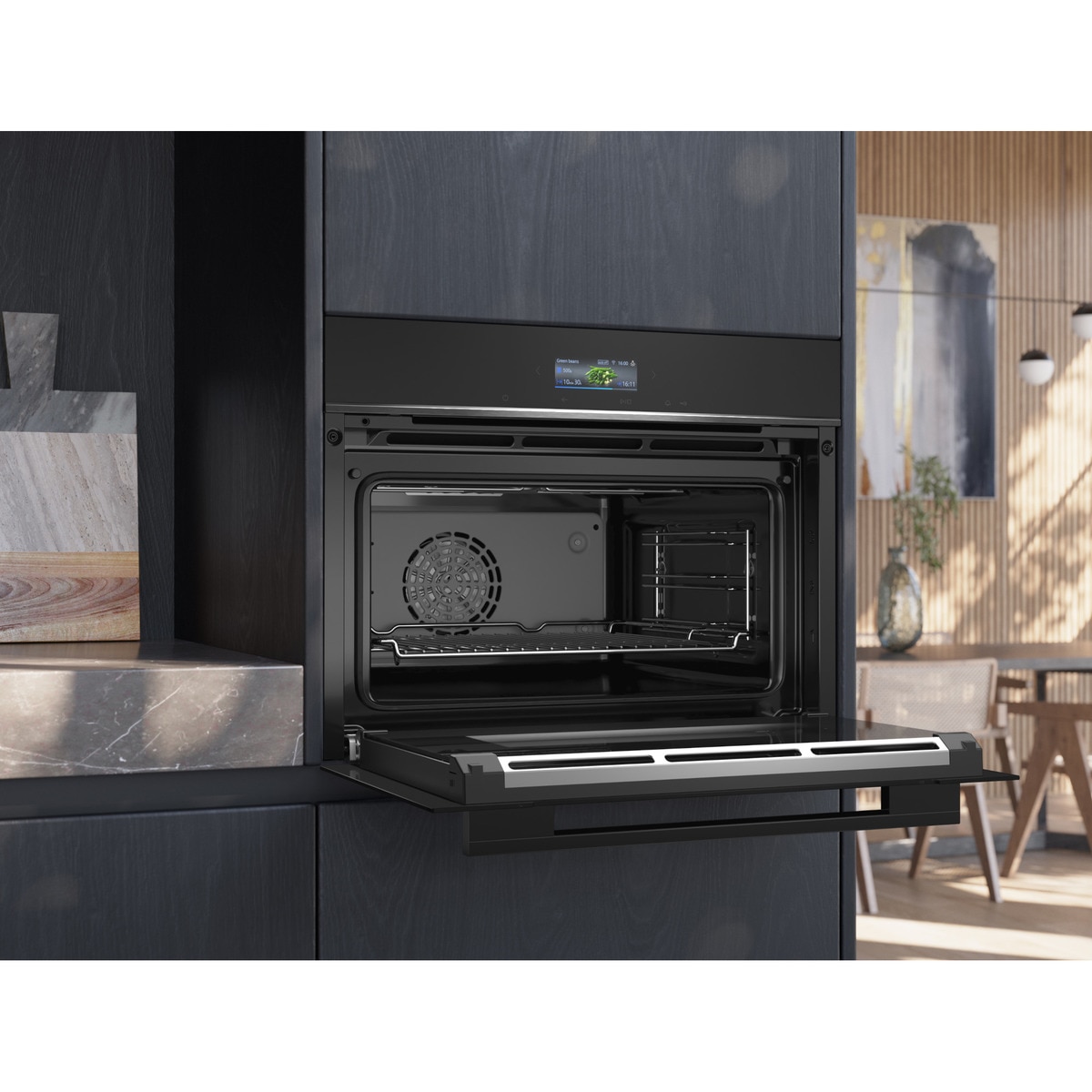 Horno compacto Siemens recetas cookControl Plus - CB734G1B1 Negro-6