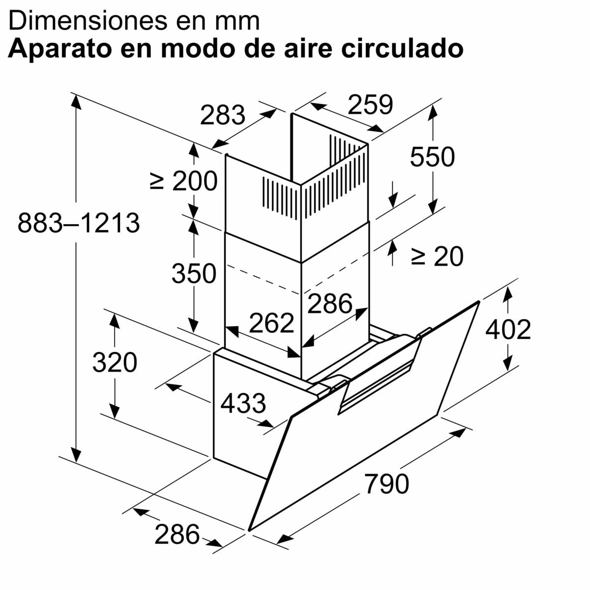Exaustor de Parede Siemens iQ300 LC87KFN60 com 3 Velocidades + Intensiva e de 80 cm - Vidro Preto Preto-9