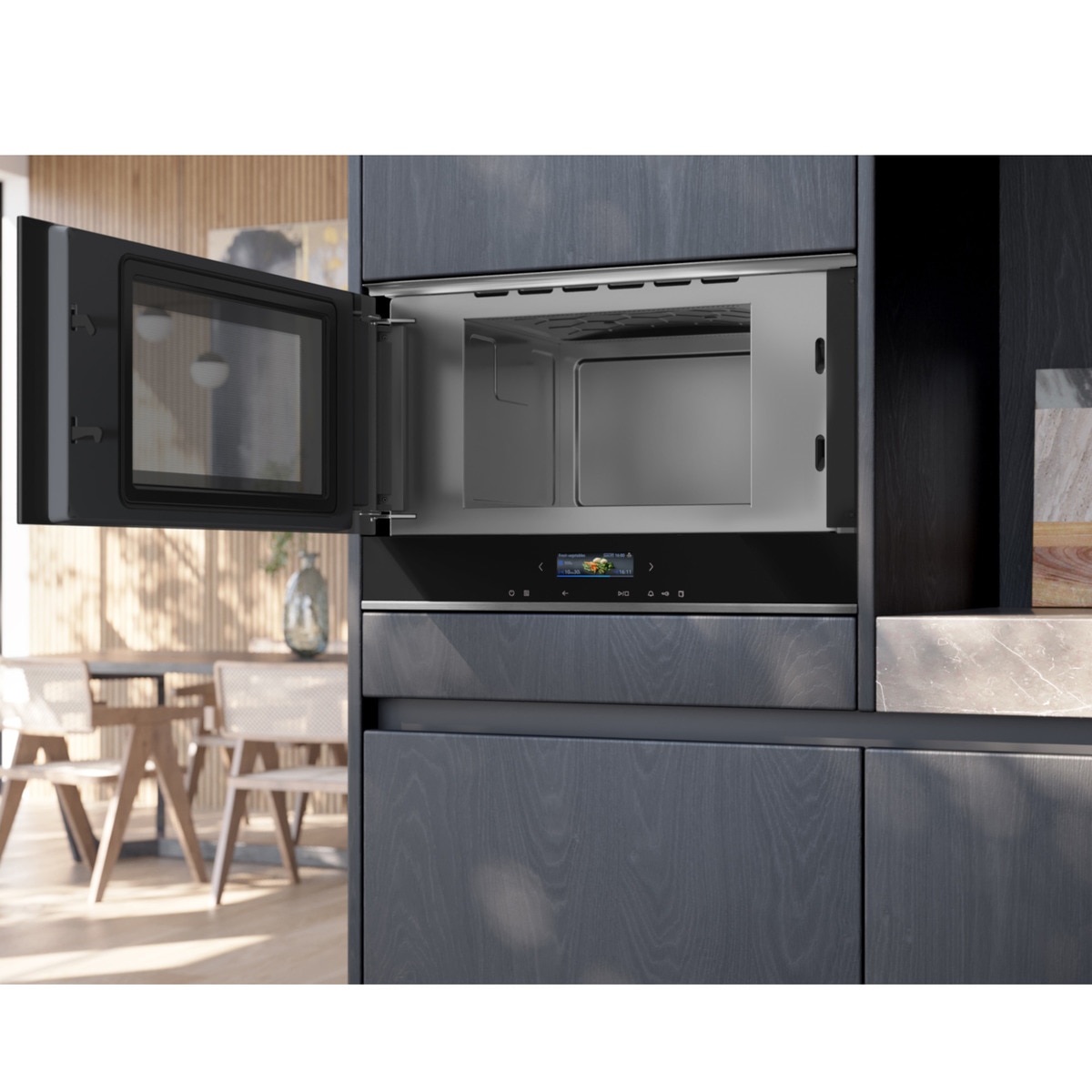 Micro-ondas Encastrável Siemens iQ700 BF722L1B1 de 21 Litros - Preto Preto-5