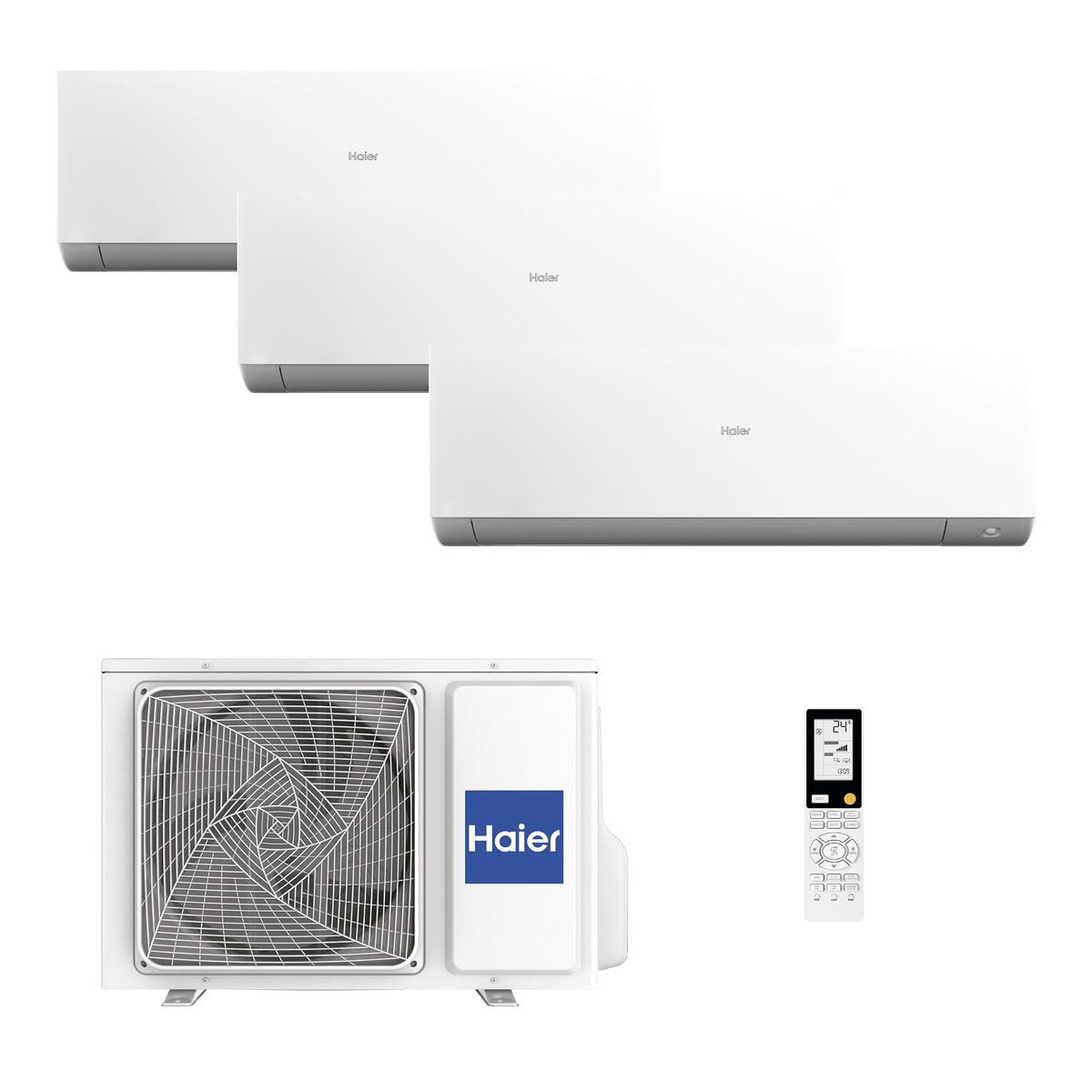 Aire acondicionado Multisplit 3x1 Haier Inverter 2.408 frig/h +  2.408 frig/h + 3.010 frig/h - EXPERT 3X1 Blanco-2