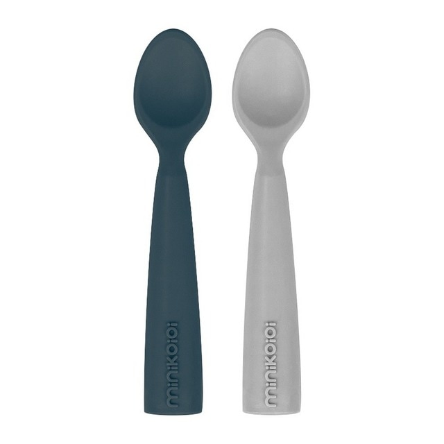 Imagem 0 de Pack de 2 Colheres em Silicone - Deep Azul/Powder Cinza