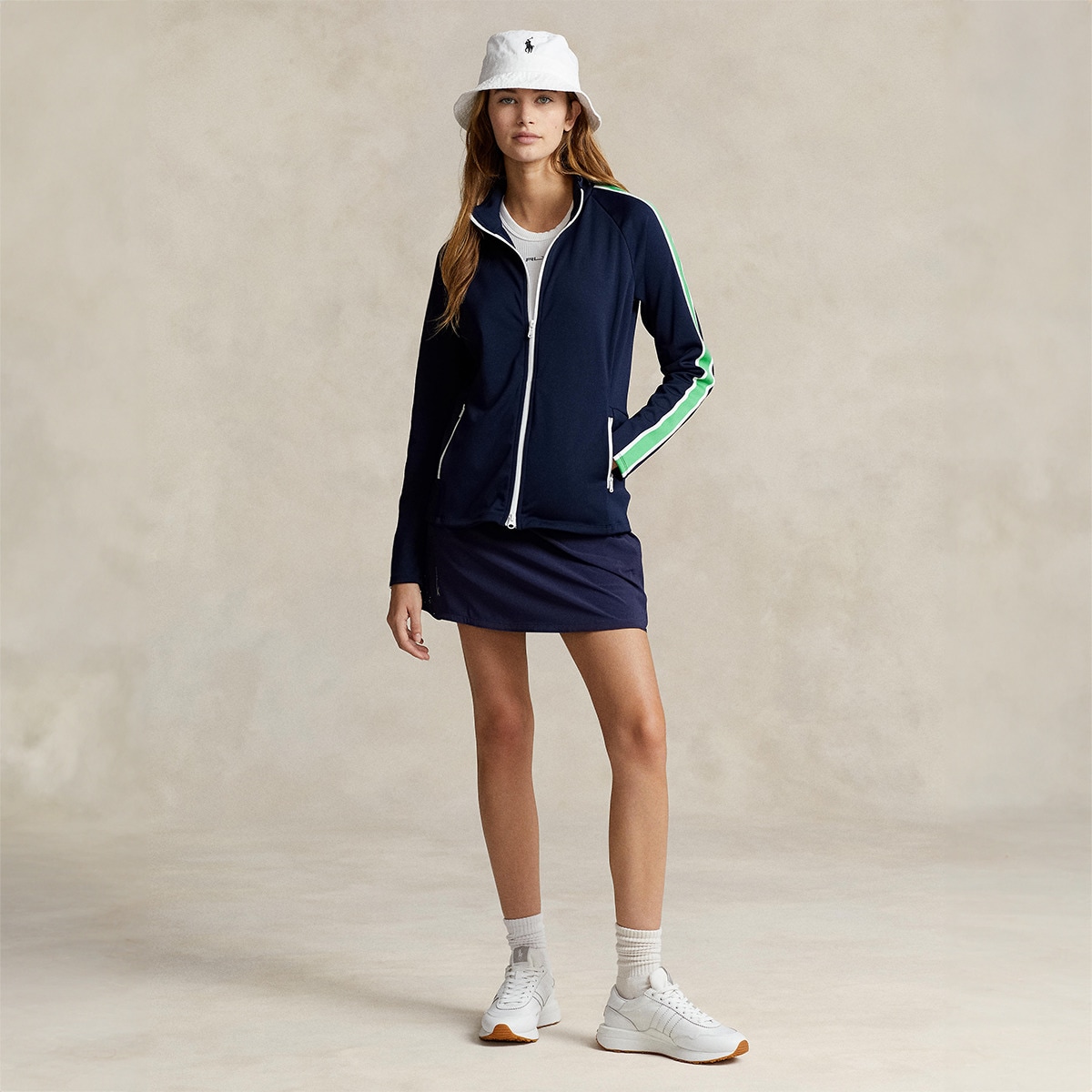 Casaco de Malha Interlock de Mulher Polo Golf Azul-marinho-4