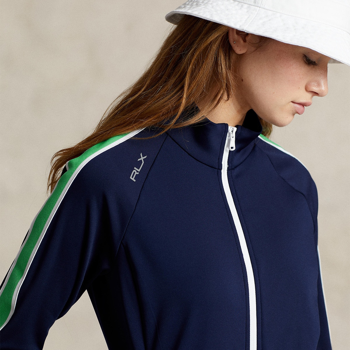Casaco de Malha Interlock de Mulher Polo Golf Azul-marinho-3