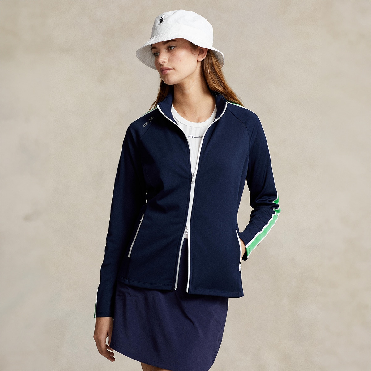 Casaco de Malha Interlock de Mulher Polo Golf Azul-marinho-1