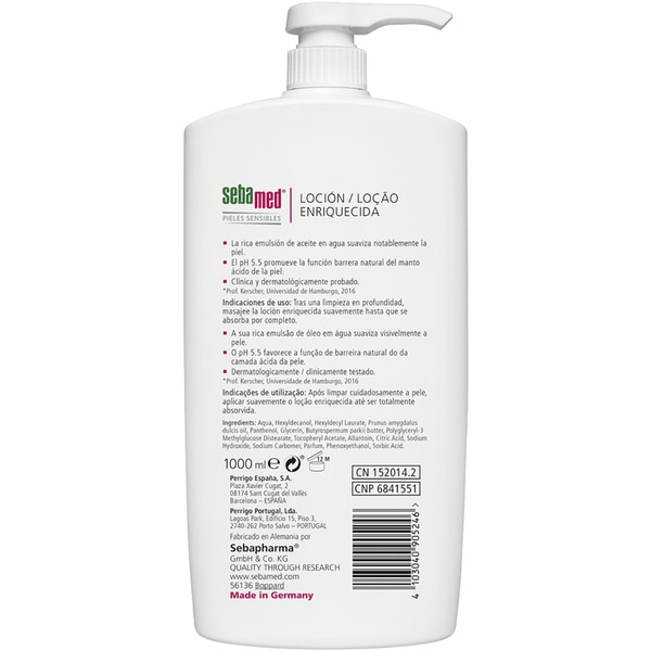 Angereicherte Lotion Fuchtigskeitsspendend + revitalisierend, trockene + empfindliche Haut Flacon 1000 ml